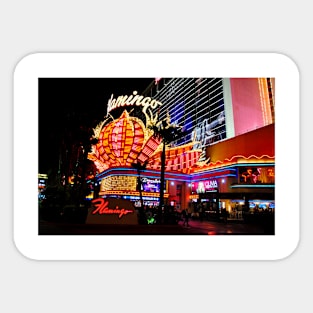 Flamingo Las Vegas Hotel Neon Lights America Sticker